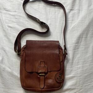Harbour 2nd Brown tLeather Crossbody Bag with Anchor Charm